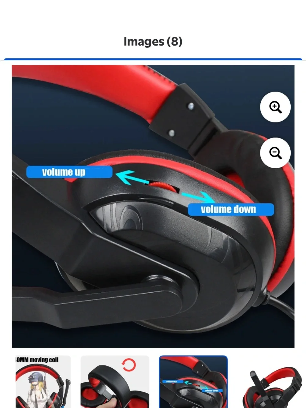 Gaming Headset with Microphone - Black & Red